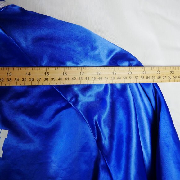 Vintage Baseball Blue Jacket Size L USA Philomath Frolic & Rodeo Back Print - Picture 6 of 10